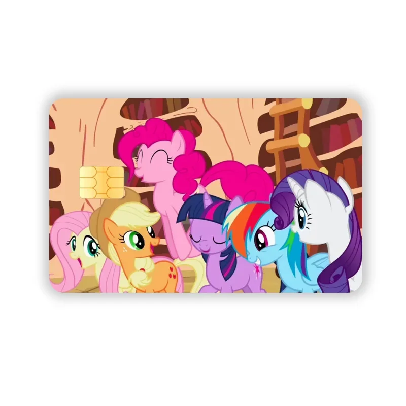 Autocollant imperméable en PVC Pony Paumovies Baby, bande de film Anime, autocollant de carte de crédit, cadeau de décalcomanie, arc-en-ciel Kawaii