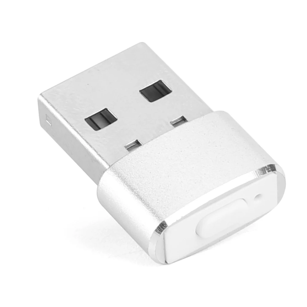 محرك الماوس الصغير Jiggler التوصيل والتشغيل USB مؤشر الحركة التلقائي يبقي مستيقظًا ضوء المؤشر سبائك الألومنيوم الإسكان للكمبيوتر