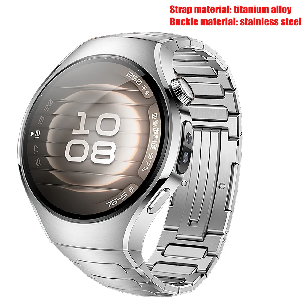 Luxury Titanium Strap for Huawei Watch 5 46MM No Gaps Metal Band for Huawei Watch 5 42mm Business Quick Release Band