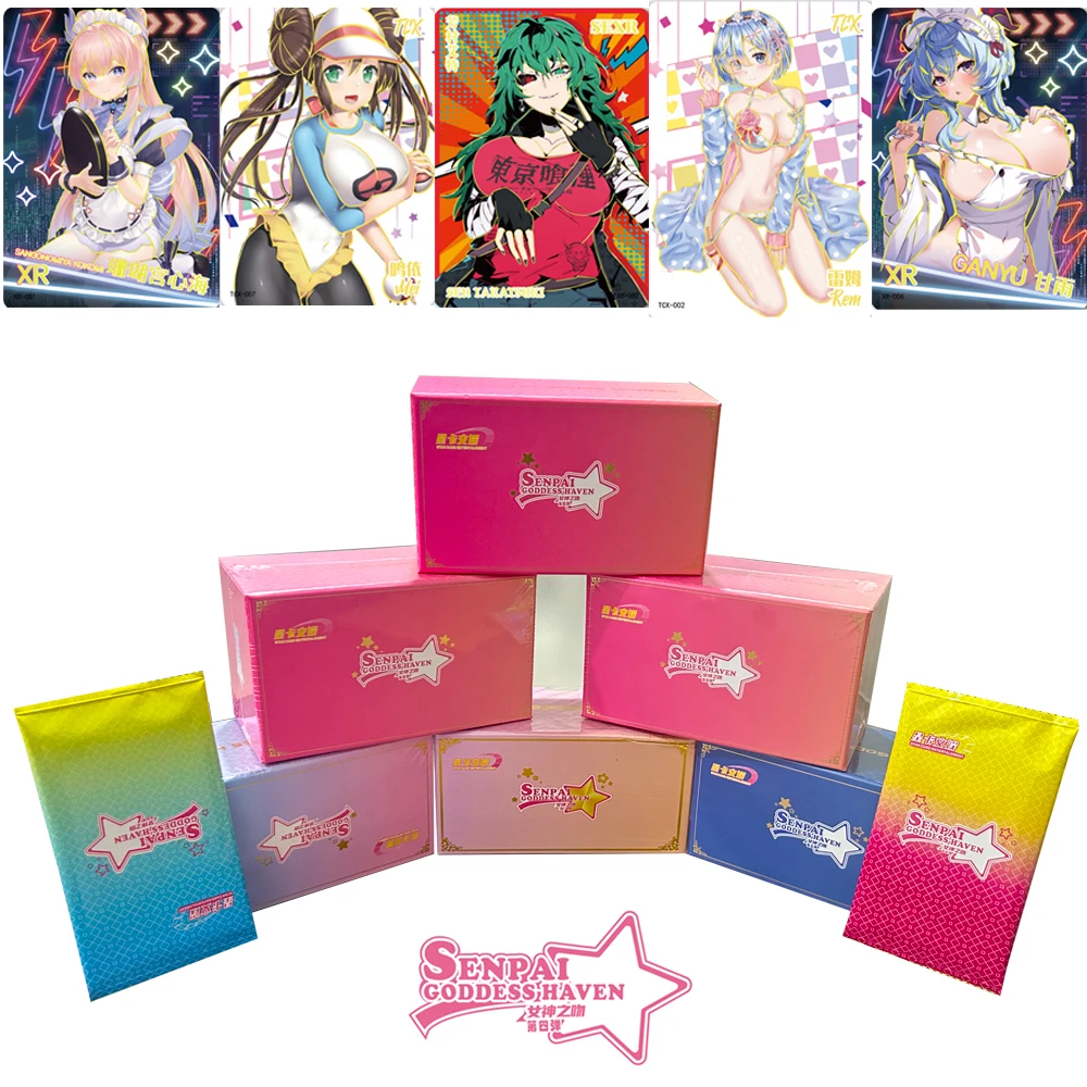 Senpai Goddess Card The latest Fourth Bomb  Girls Party Booster Box Anime TCG Rare Bikini Birthday Kids Game Christmas Toys Gift