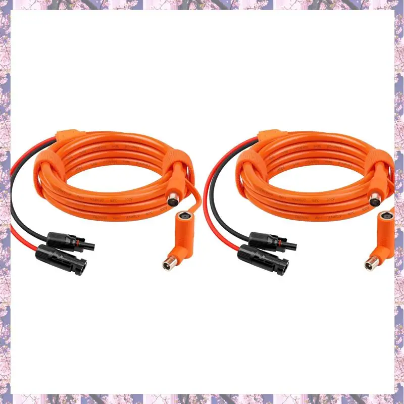 

Розничная продажа, 2 кабеля-переходника для солнечной панели постоянного тока 8 мм, 2 м, удлинитель солнечного разъема к штекеру DC7909/8020, луженая медная проволока