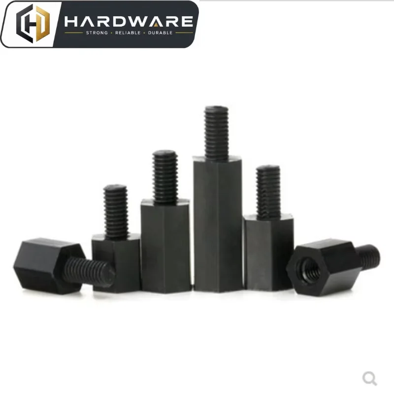 10-100pcs Male To Female Nylon Standoff M2 M2.5 M3 M4 M5*l+6 White Black Pcb Nylon Standoff Spacer Column Plastic Spacing Screws