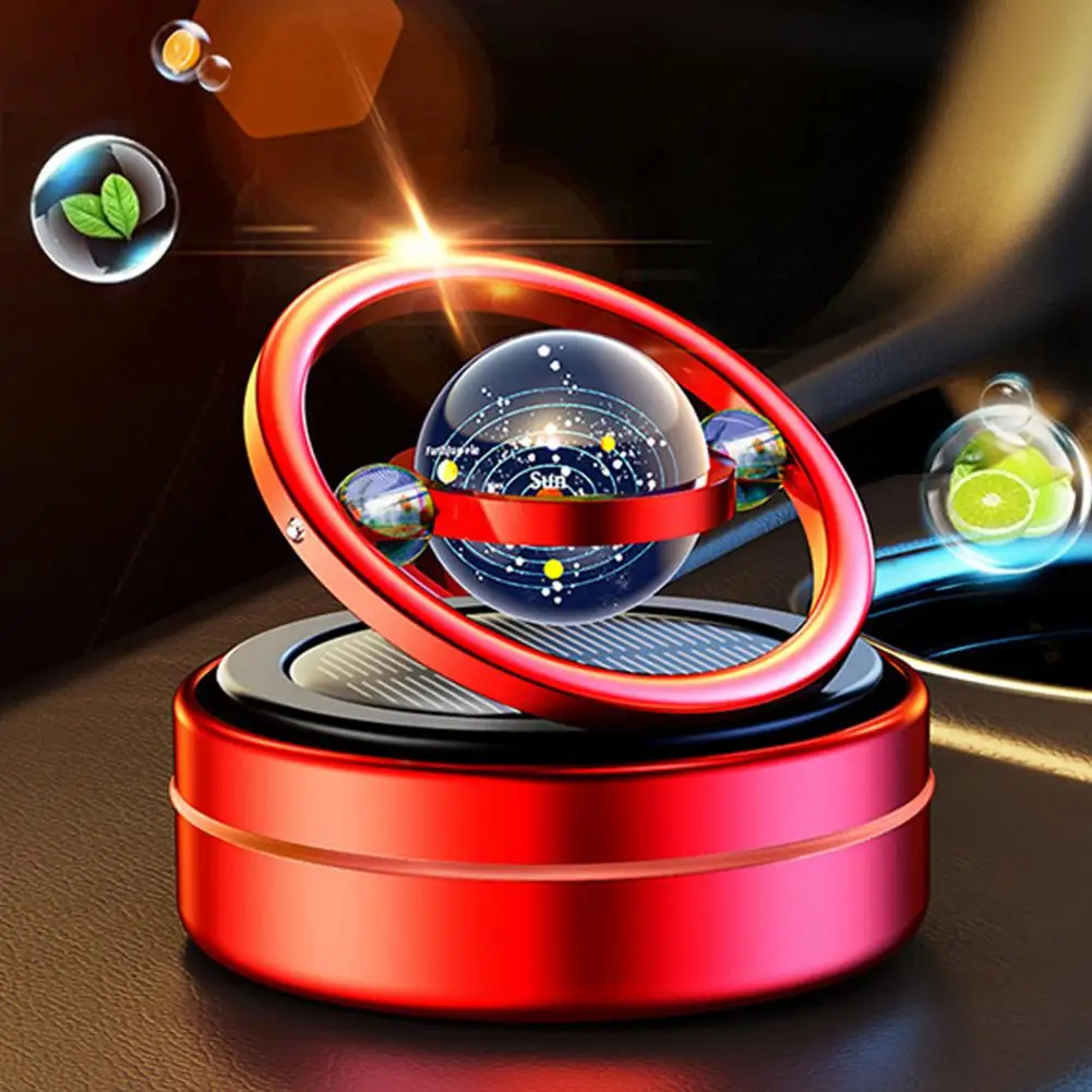 Portable Kinetic Molecular Heater Double Ring Auto Rotating Solar Heater Mini Kinetic Heater Car Oil Diffuser Car Air Freshener