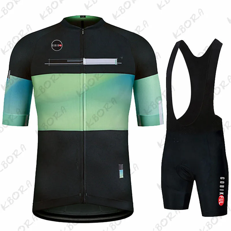 

KBORA-Breathable Cycling Jersey Set for Men, Short Sleeve, MTB Maillot, Bicycle Wear, Summer Clothing, New