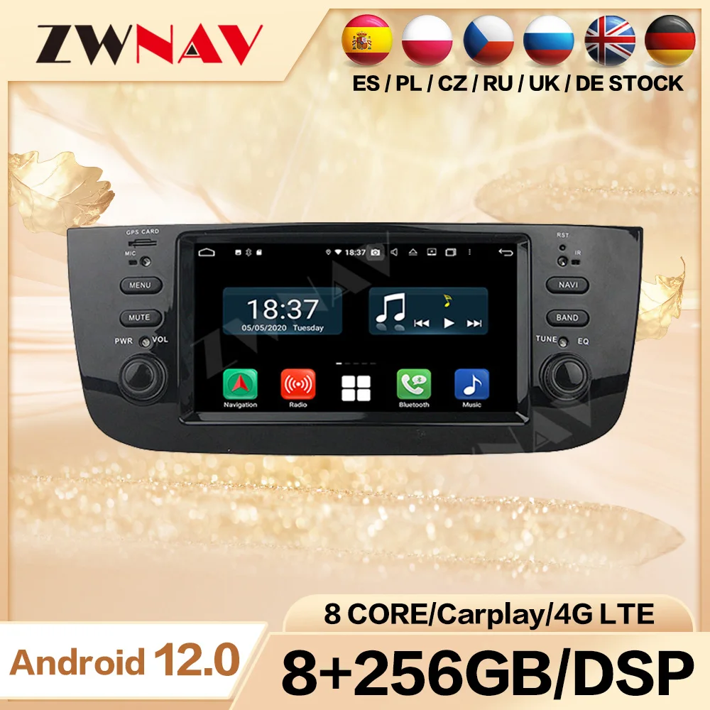 

2 din Android 12.0 screen Car Multimedia player For Fiat Linea 2014-2015 Video audio radio stereo GPS navi head unit auto stereo