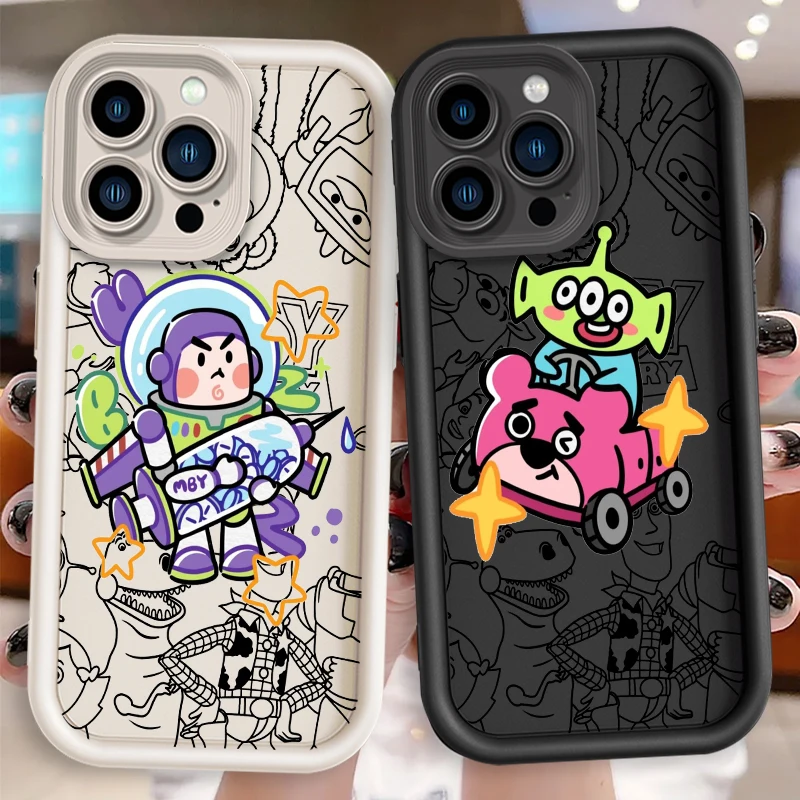 Toy Story Cartoon Anime Eye Ladder For Apple iPhone 16 15 14 13 12 11 Pro Max Plus Phone Case Funda Phone Case