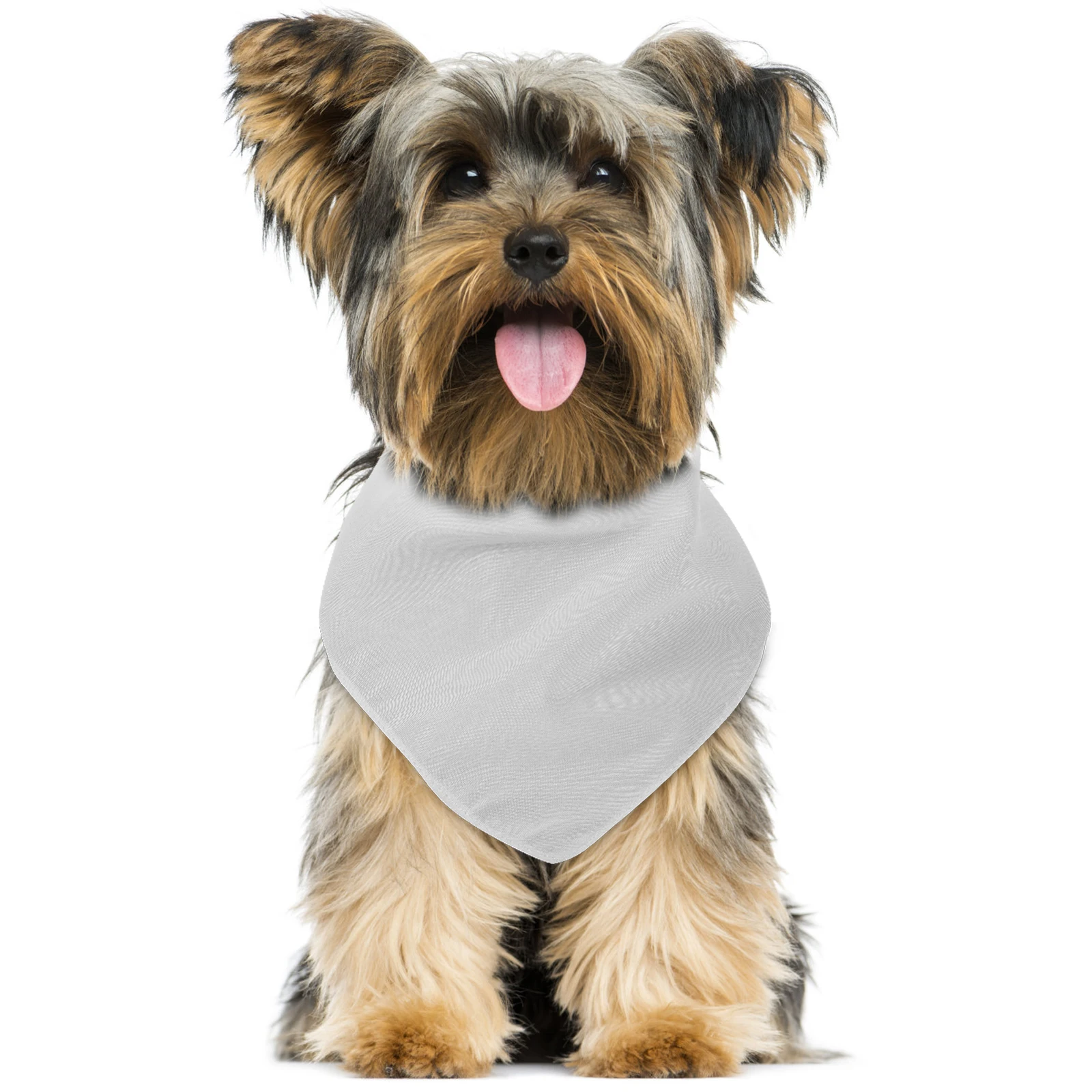 

4Pcs Wear-Resistant Dog Bandana Adjustable Comfortable Pet Neck Protection Hot Weather Photo Prop Solid Color Decor
