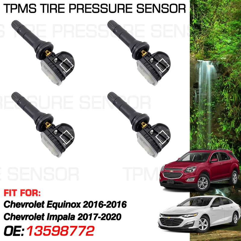 1/4Pcs For Chevrolet Equinox 2016 Chevrolet Impala 2017 2018 2019 2020 315MHz Tire Pressure Monitoring Sensor 13598772 13586335