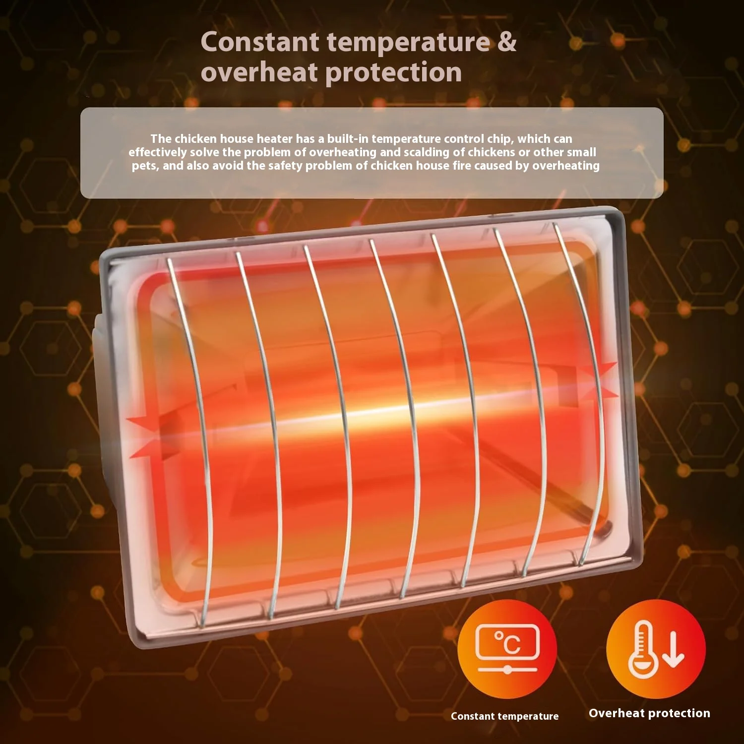 

Best-Selling Adjustable Temperature Reptile Pet Heating Lamp Climbing Design Chicken Coop Heat Animal Husbandry Equipment New