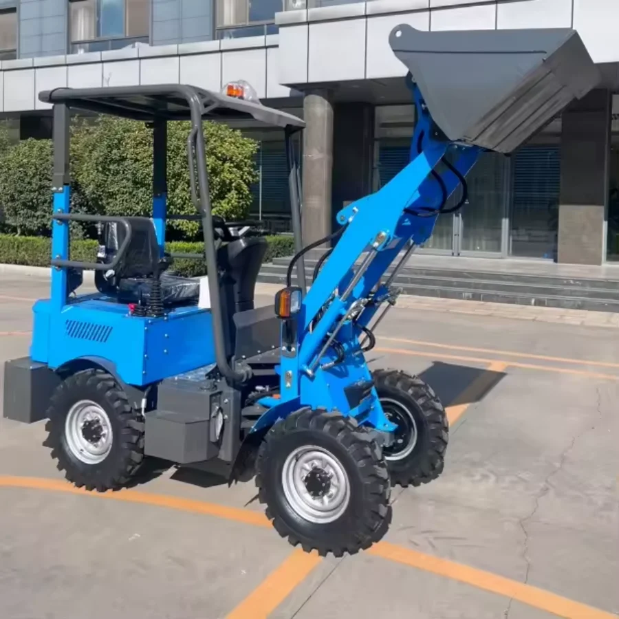 Factory Customized Mini Loader New Energy Diesel Loader Mini Skid Motor 1 Ton Agricultural Use Front Loader  Electric Loader