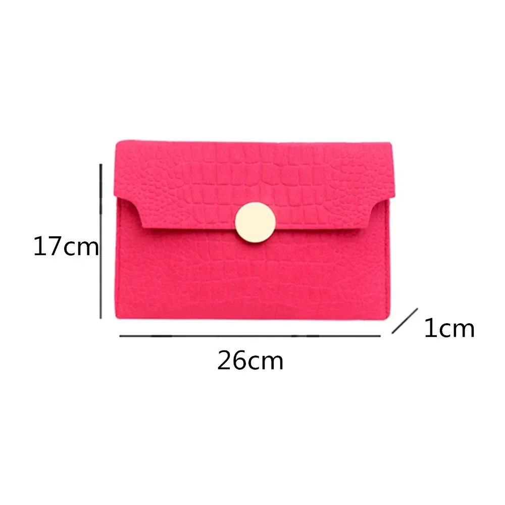 Casual Ladies Clutch Bag 2024 New Minimalism Handheld Envelope Bags Felt Indentation Handbag Solid Color Business Women's Bag