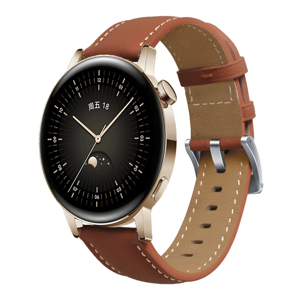 20mm Leather Strap Watchband For Huawei Watch GT 3 42mm GT3 pro 43mm Wrist Bracelet Huawei GT 2 GT2 42mm Smartwatch Band Correa