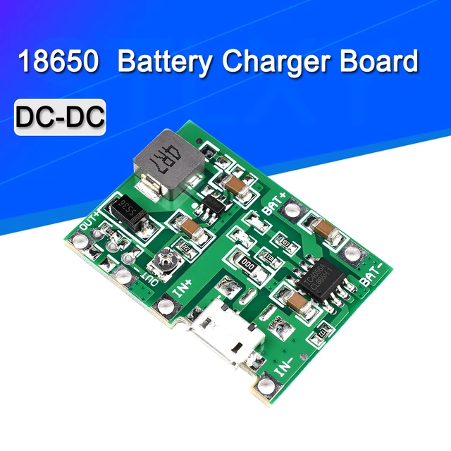 Litowo-jonowy 18650 3.7V 4.2V bateria płytka ładująca DC-DC Step Up moduł Boost układy scalone
