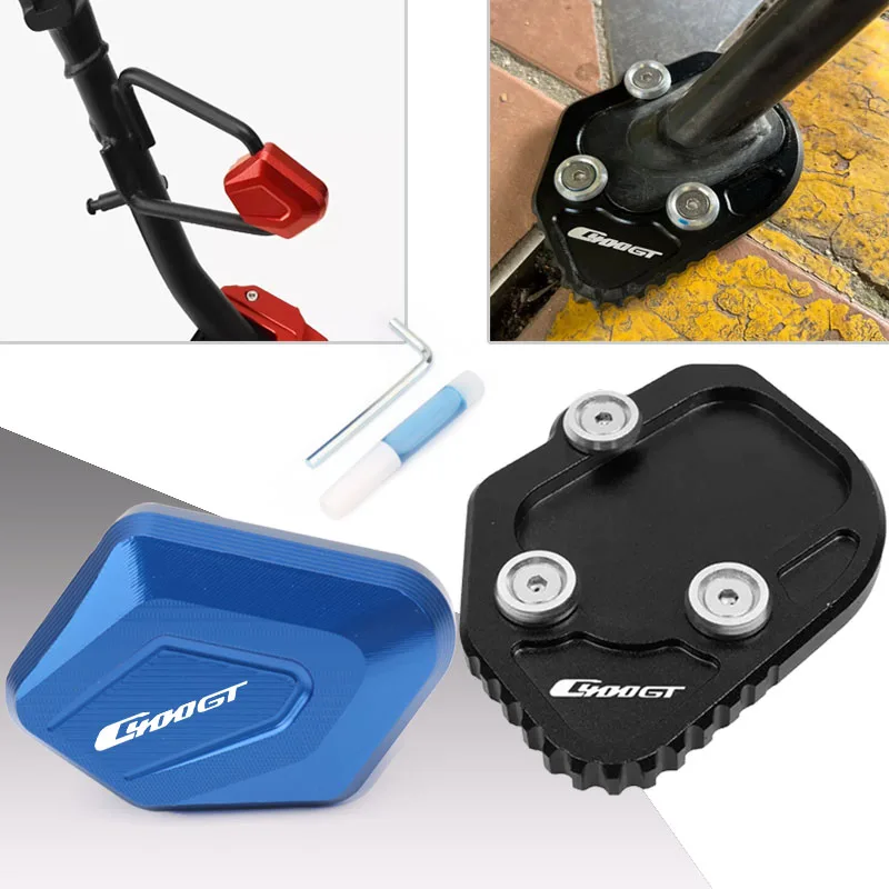 Motorcycle Kickstand Foot Side Stand Extension Pad Support Plate Enlarge Stand For C400X C400GT C400 X GT C 400GT K51 2019-2023