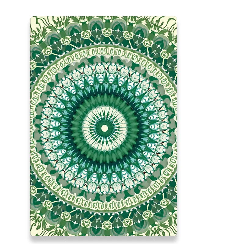 قطعة واحدة من نسيج الحائط باللون الأخضر ماندالا لديكور الحائط بوهو وغرفة النوم ومساحة المعيشة