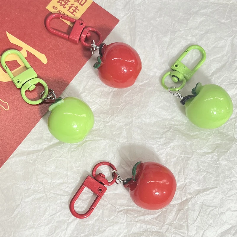 Niedlicher modischer 3D-Frucht-Schlüsselanhänger, Cartoon-Kopfhörerhülle, Anhänger, kreatives Kawaii-Rucksack-Dekorationszubehör, Geschenke – Detail 2