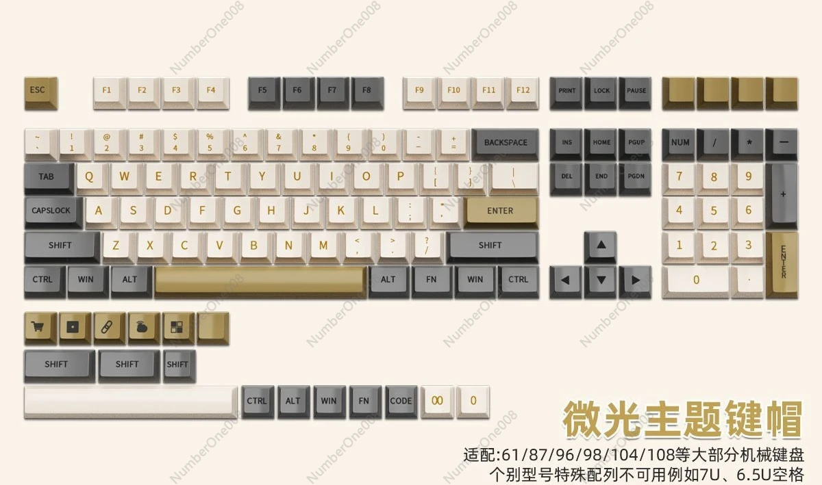 美的キーキャップ シャインスルーテーマ かわいい メカニカルキーボード用 女の子向け カスタムPBTキーキャップセット