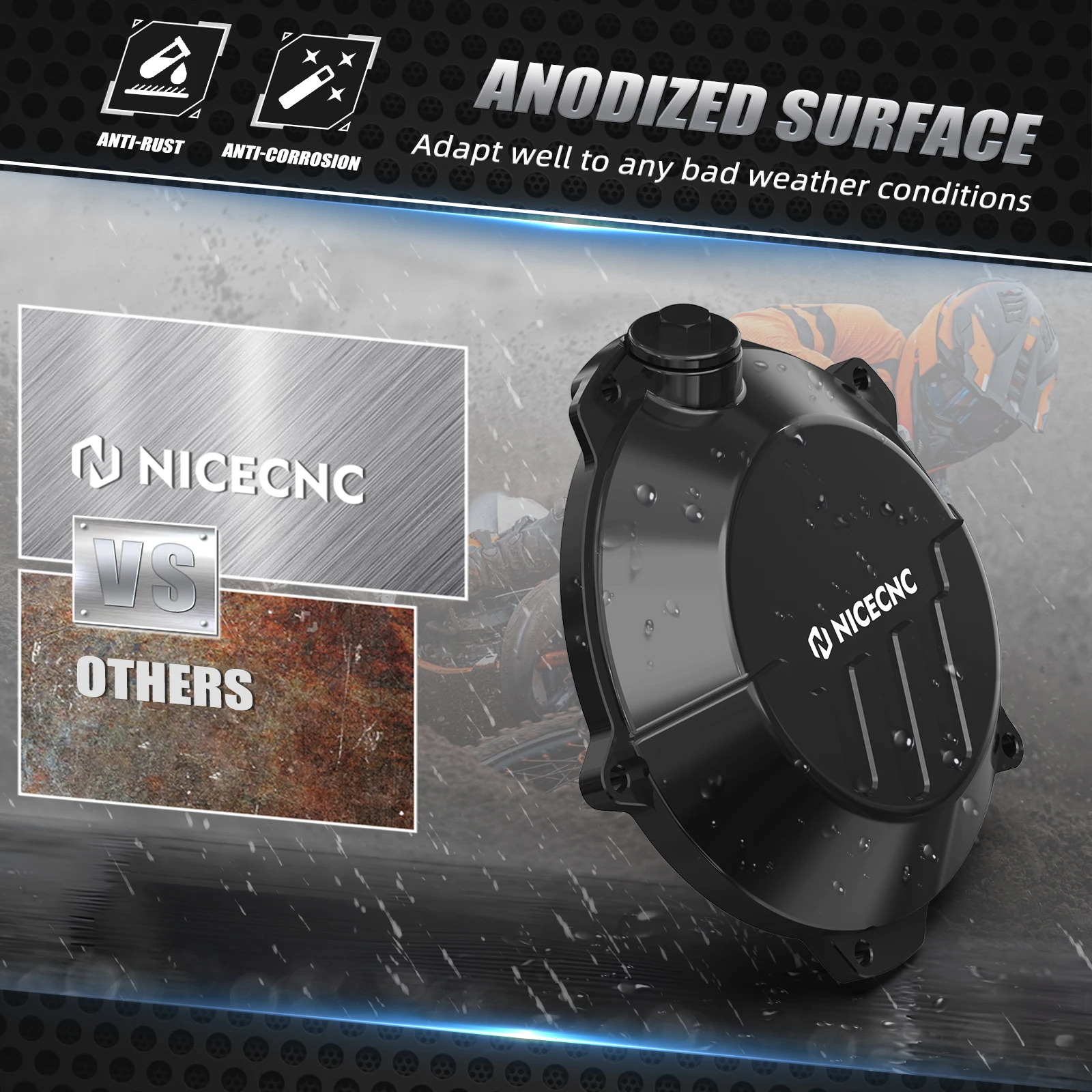 NICECNC สำหรับ KTM EXC 300 2024-2025 EXC 250 XCW 300 SXF 450 ฝาครอบคลัตช์เสริมความแข็งแรงสำหรับ Husqvarna TE 300 สำหรับ GasGas EC 300