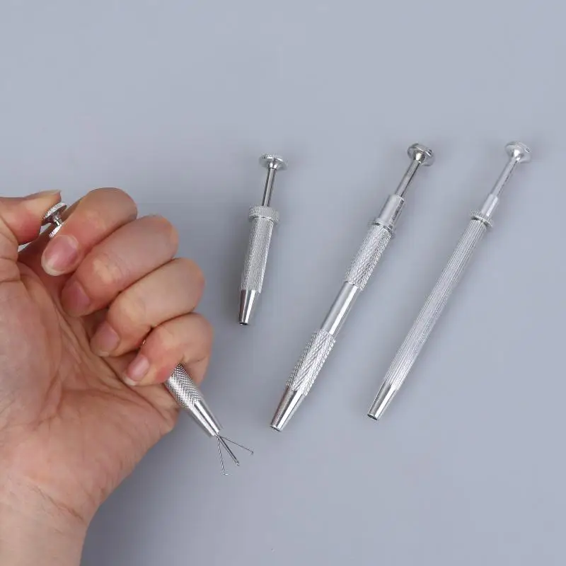 1 Stück Piercing-Kugelgreifer, kleine Schmuckperlen-Pinzette mit 4-Backen-Halter, Diamantklaue-Pinzette für IC-Chips, Edelsteine, Nüsse, auch als Auszieher verwendbar – Detail 11