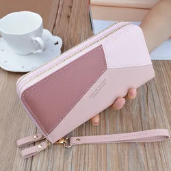 2023 New Women's Wallet Double Zipper Long Fashion Simple Handbags for Women Lychee Pattern Large Capacity Double Women's Purses