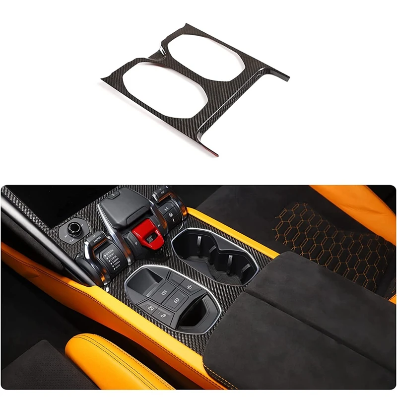 Car Central Control Water Cup Holder Panel Trim Cover Interior Accessories For Lamborghini URUS 2018-2021