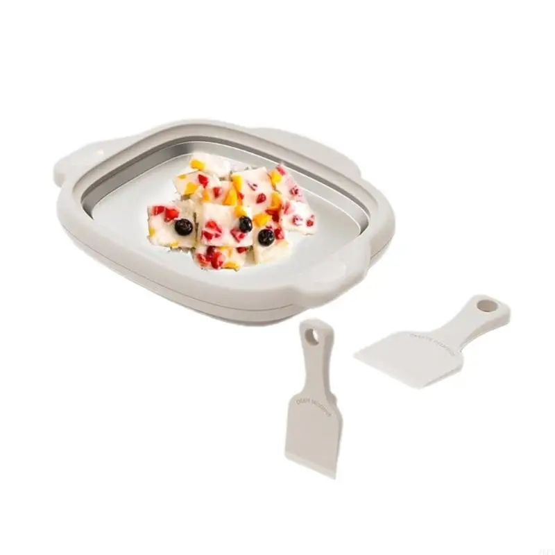 J6pe Ice Cream Roll Maker Rolled Ice Cream Machine Bintik Manis Instan Cold Plate