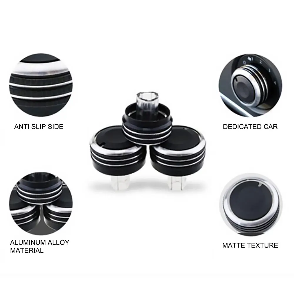 

3 шт./компл., ручка переменного тока из алюминиевого сплава, кнопка управления теплом для VW Polo 2002-2014 MK4 MK5 9N 9N3 6R, аксессуары для салона автомобиля