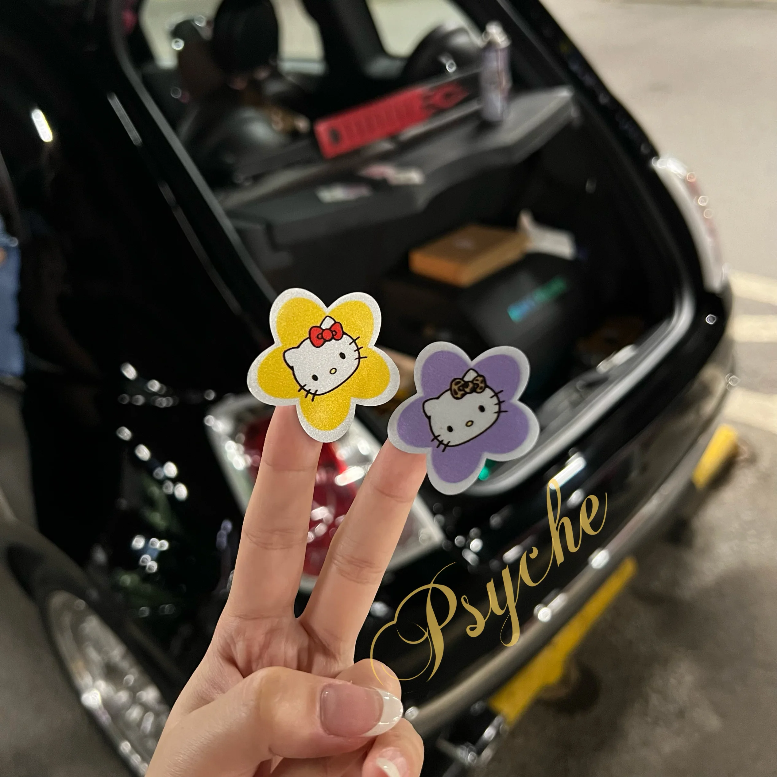 

Car Interior Stickers Hello Kitty Cat Stickers Fun Stickers Car Styling Decorative Accessories
