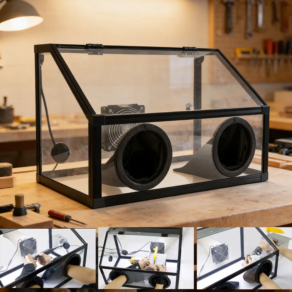 

Dust-proof Grinding Box Jade Carving Electric Grinding Station Grinding Machine Cutting Polishing Transparent Acrylic Dust Cover