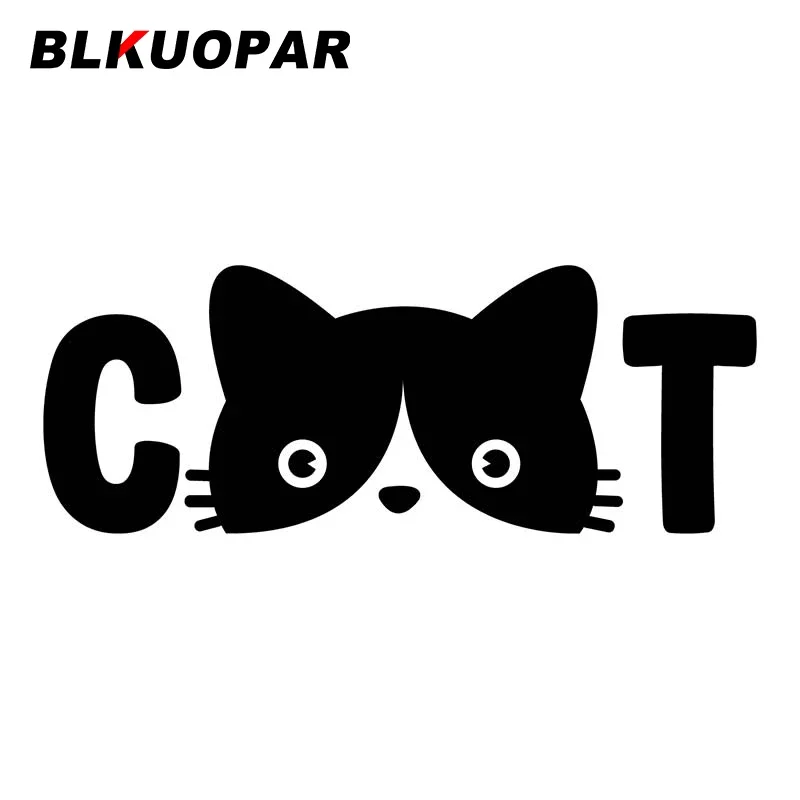 

BLKUOPAR Cute Cat Silhouette Car Stickers Vinyl Decals Windshield Personality Waterproof Trunk Occlusion Scratch Custom Printing
