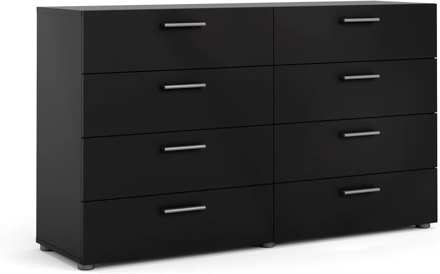 

Tvilum 8 Drawer Double Dresser, 15.85" D x 55.12" W x 32.17" H, Black Matte