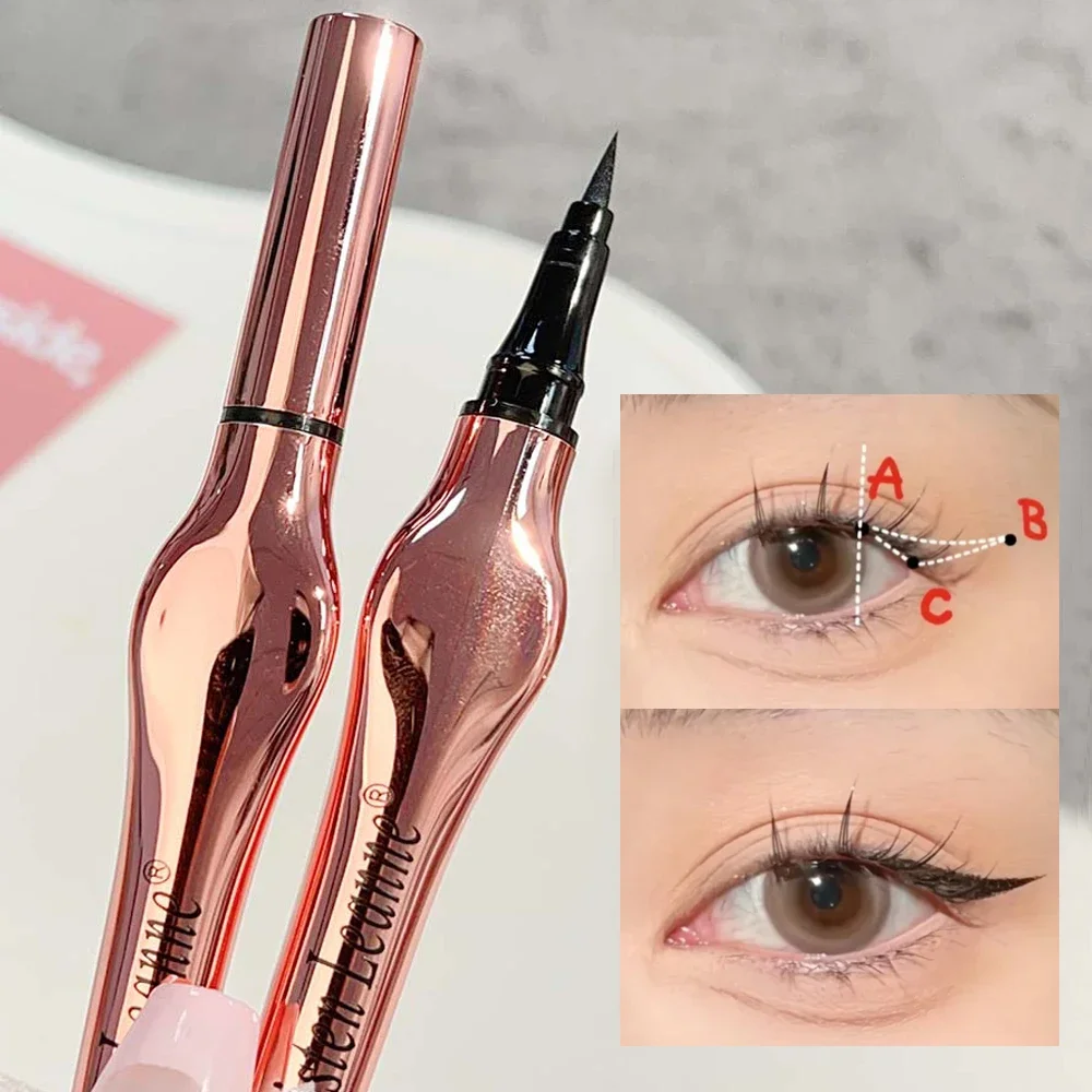 Matte Smooth Eyeliner Pen Waterproof Natural Lasting Eye Liner Makeup Quick Drying Black Eyelash Pen Korean Eyes Makeup Cosmetic