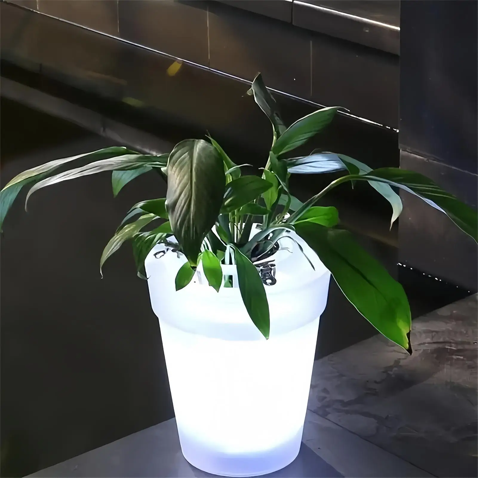 Flower Pot Lamp Waterproof LED Garden Lamps Solar Power LED Flower Pot For Patio Yard Pathway Lawn Home Outside Birthday