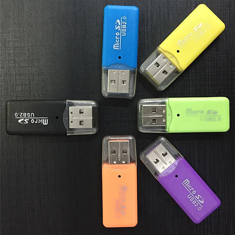 قارئ بطاقة الذاكرة USB SD/MMC صغير الحجم بسرعة 480 ميجابت في الثانية للكمبيوتر المحمول