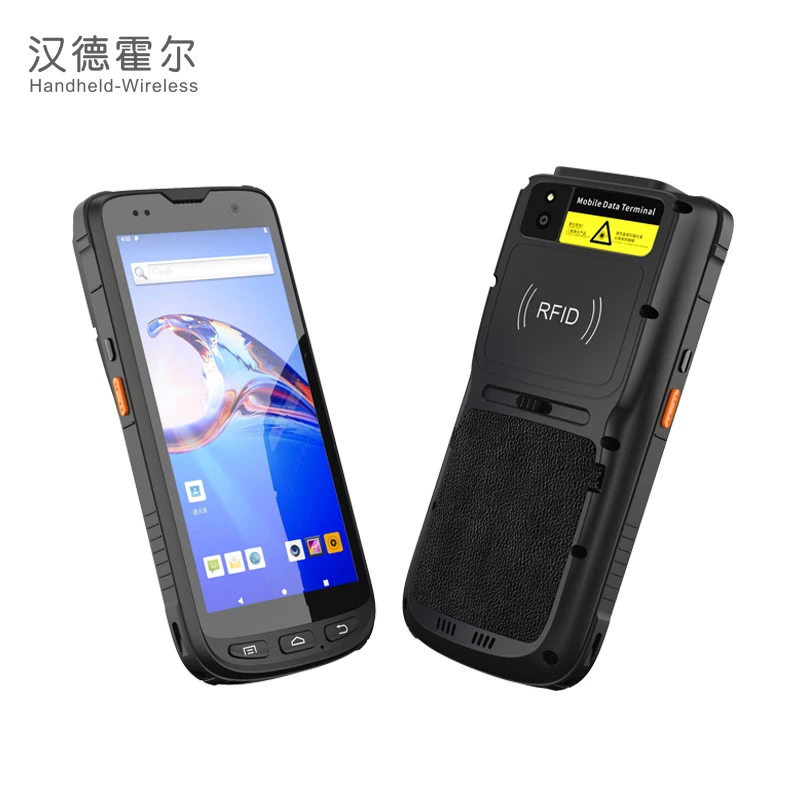 Lector inalámbrico de mano Android Rfid Uhf 860-960 Mhz lector de tarjetas de Control de acceso escáner de inventario de 5,5 pulgadas para almacén