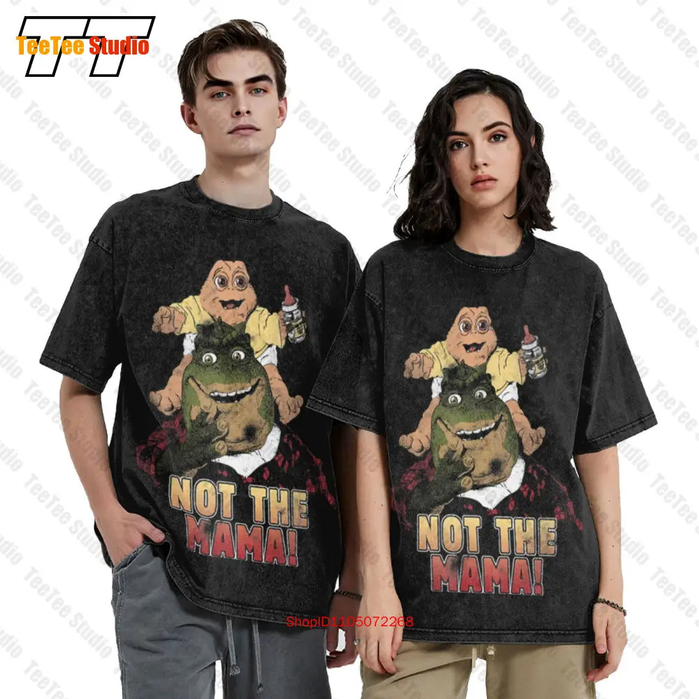 Dinosaurios programa de televisión bebé Sinclair Not The Mama Top Vintage camiseta de gran tamaño Y7OI
