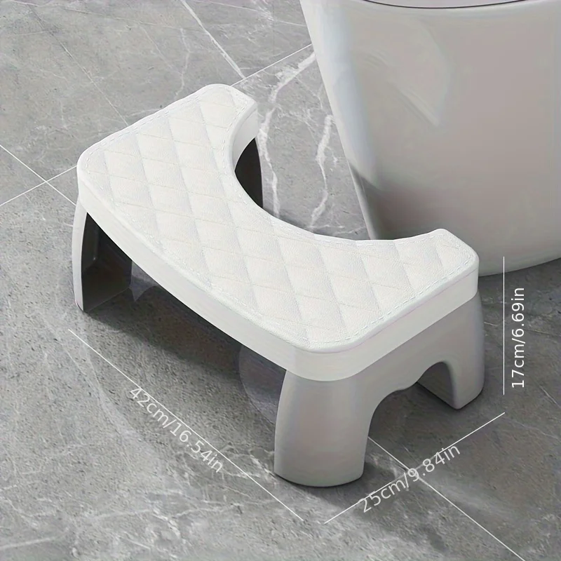 Tragbarer Toilettenhocker aus Kunststoff für alle Altersgruppen, bequeme Haltung, Hockhilfe für das Badezimmer, Toilettenhocker zum Hocken.