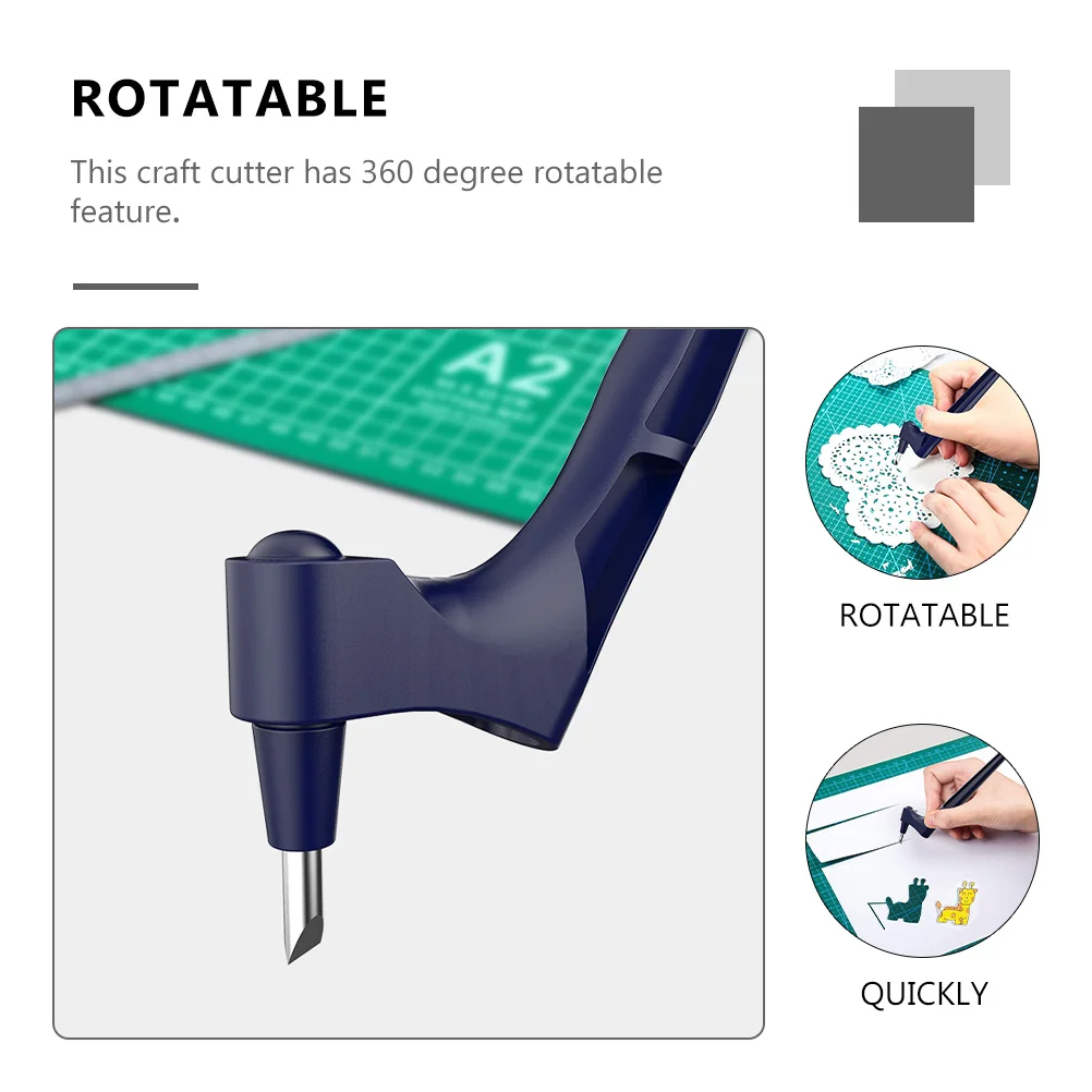 

360-Degree Rotating Craft Knife Precision Stainless Steel Cutting Tool for Paper Art Design Engraving Home School DIY Projects