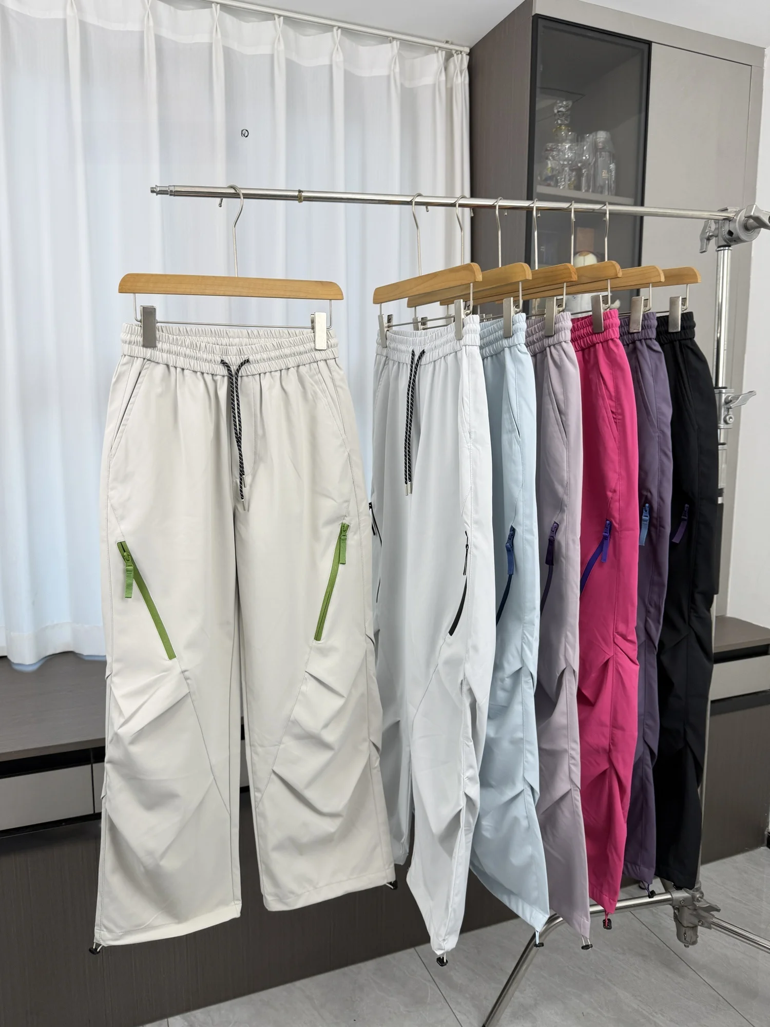 Outdoor Casual Pants Men's Autumn Spring Breathable Smooth Waterproof Quick Dry Straight Leg Sporty Leisure Trousers