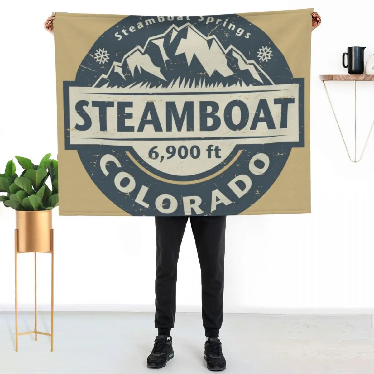 Steamboat Springs, Colorado Throw Blanket Sofa Quilt Stuffeds Quilt Giant Sofa For Baby Cute Plaid Blankets
