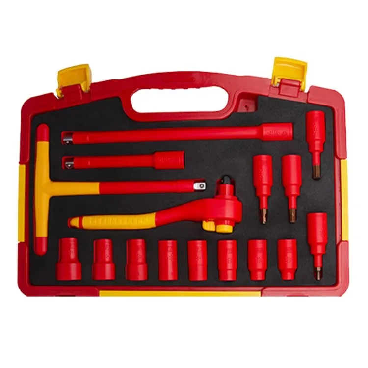 WEDO VDE 1/2 "مجموعة أكمام معزولة 21 قطعة 1000 فولت مفتاح ربط كهربائي IEC 60900 #3