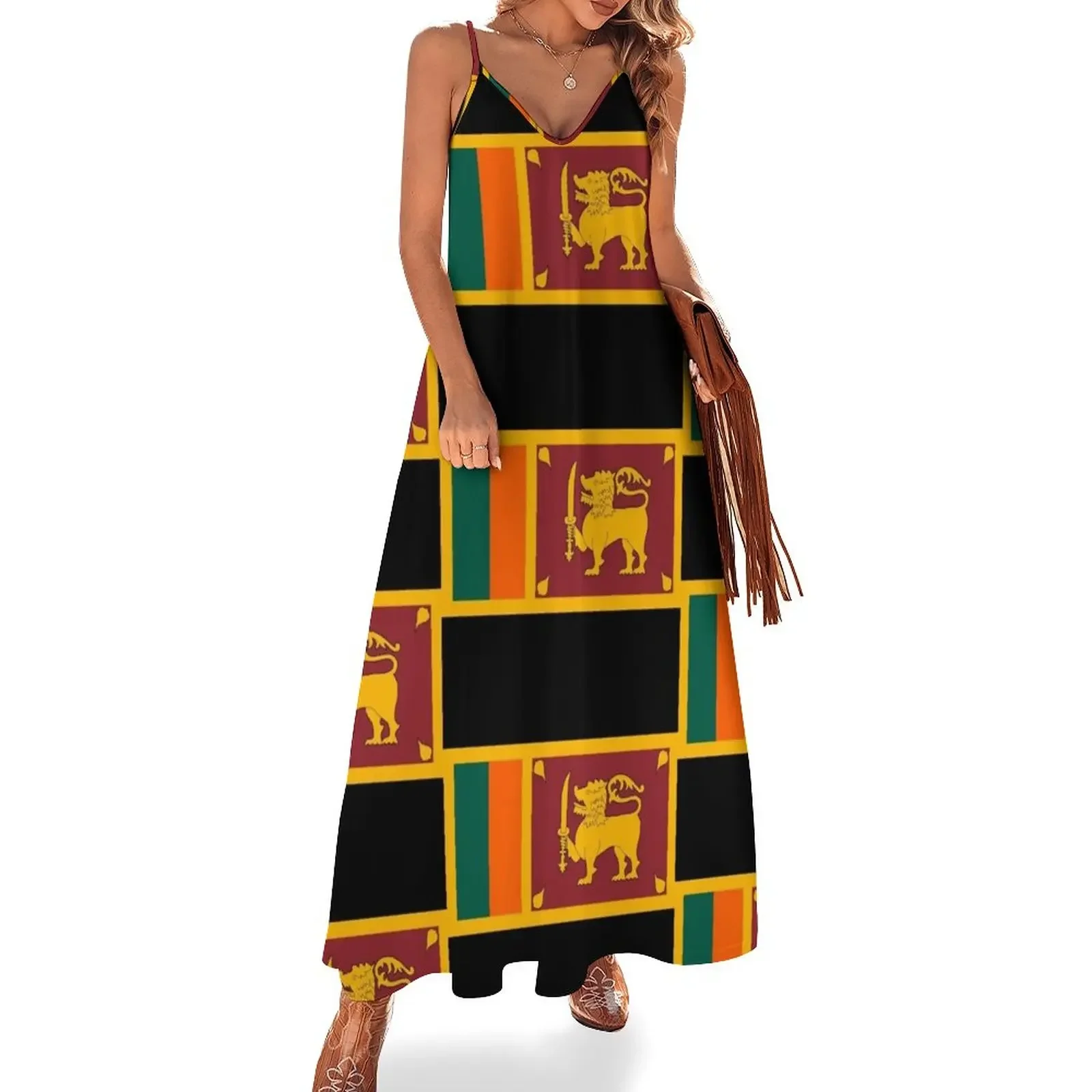

Sri Lanka Sleeveless Dress dress women elegant luxury Summer dresses for women Dress