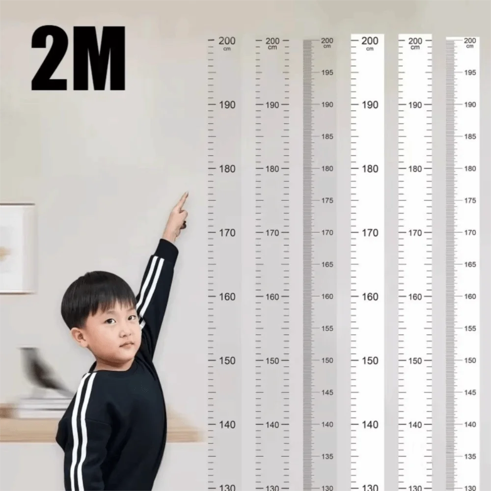 Waterproof Height Measurement Sticker Self-Adhesive Removable Wall Height Measurement Card Height Measuring Wall Stickers