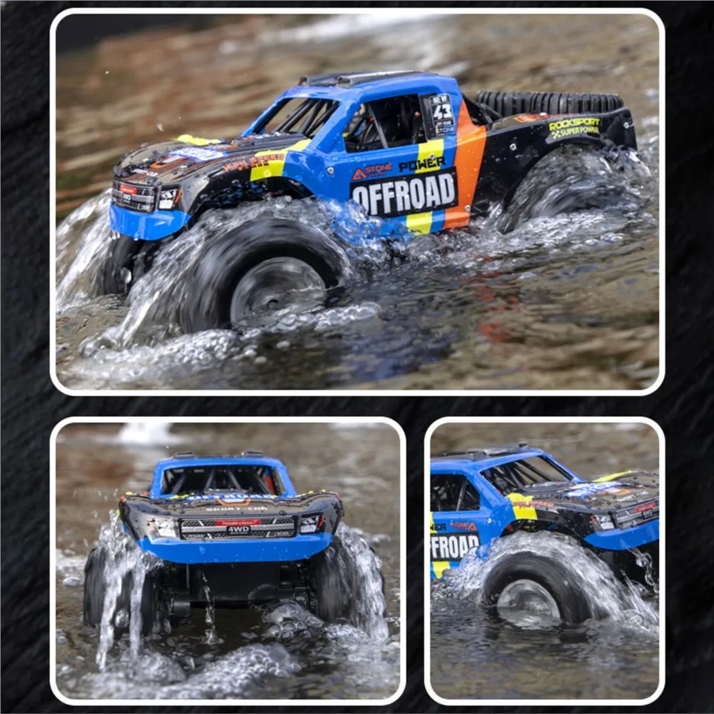 Carro off road rc 1:14, veículo dublê 4wd, controle remoto, anfíbio, à prova d'água, captador, carro de escalada, bateria 7.4v, modelo rtr