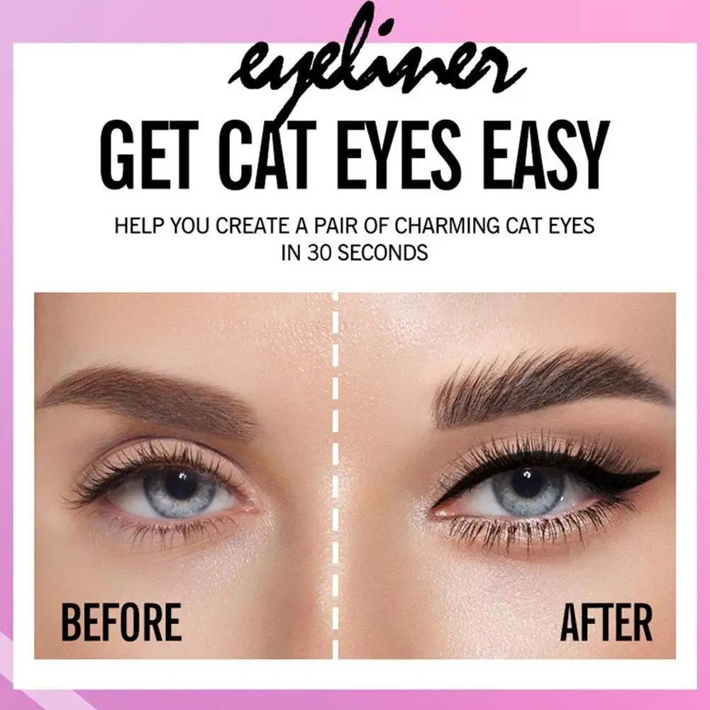 Kleiner rosa flüssiger schwarzer Eyeliner-Stift, schnell trocknender Eyeliner, Eyeliner-Liner, matte Augenflüssigkeit, langlebiger Bleistift, wasserfeste Augen, M, D4R6