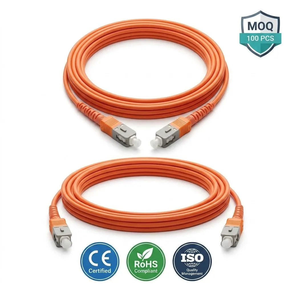 Cavo Patch OM2 SC-SC In Fibra Ottica Simplex/Duplex Multimodale Lszh 50/125µM Per Data Center, Lan, Cctv-image