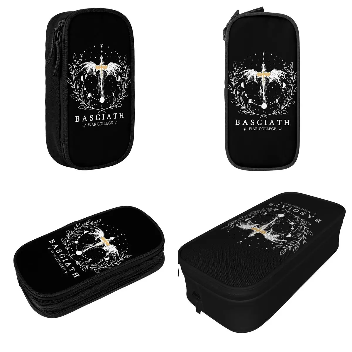 Imagem -02 - Grande Capacidade Pencil Pouch Third Wing Basgiath War Faculdade Bookish Acessórios Escolares Double Layer Pencilcase