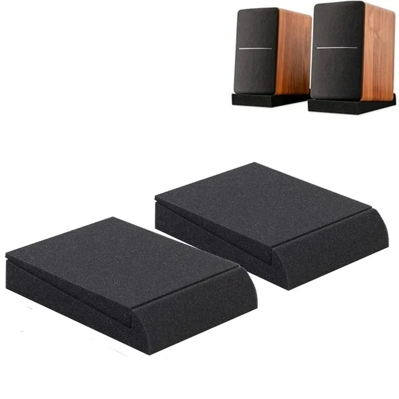 Almohadilla de esponja para altavoz, almohadilla absorbente de golpes para Monitor de escritorio, almohadilla antivibración para altavoz, almohadilla de esponja de alta densidad, accesorios para altavoces, 2 uds.