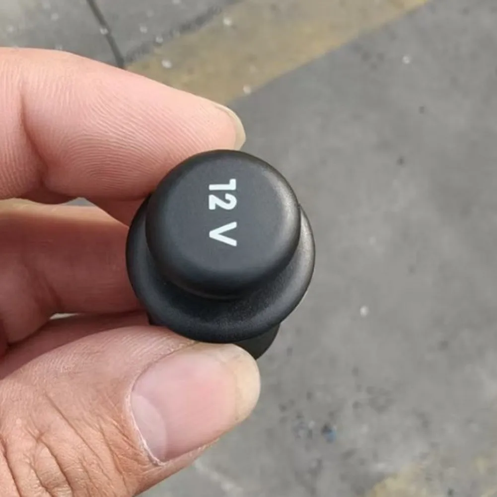 Center Console Dust Protector Car Socket Dust Cap Debris Prevention Design Delicate Polishing Finish Clear 12V Mark Printed