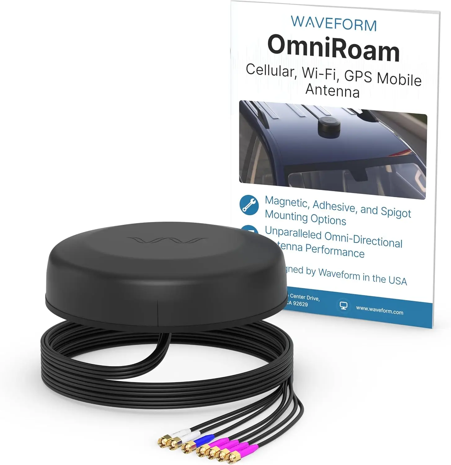 

Низкопрофильная мобильная антенна OmniRoam 7-в-1 — высокопроизводительная, прочная флота-антенна для Peplink, Cradlepoint,